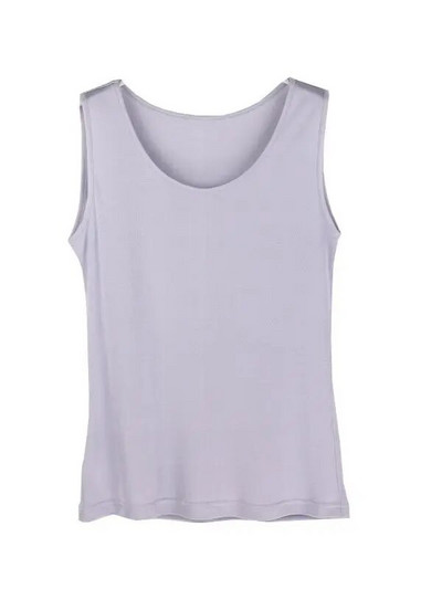 SuyaDream ženske majice bez rukava, pleteni, jednobojni prsluk od prave svile, osnovna majica bez rukava s o izrezom 2022. Ljetne majice