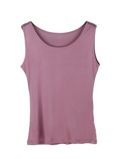 SuyaDream ženske majice bez rukava, pleteni, jednobojni prsluk od prave svile, osnovna majica bez rukava s o izrezom 2022. Ljetne majice