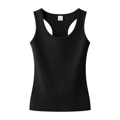 Ženski pamučni jednobojni ženski tanak ležerni prsluk bez rukava Jednobojni kratki gornji dio nižeg kroja za dame Ljetni prsluk za fitness