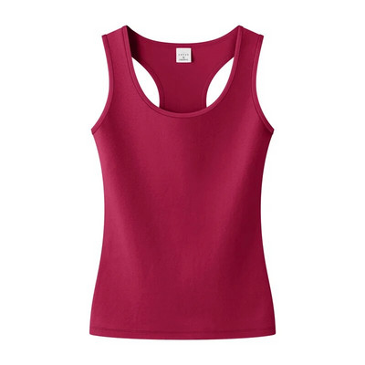 Ženski pamučni jednobojni ženski tanak ležerni prsluk bez rukava Jednobojni kratki gornji dio nižeg kroja za dame Ljetni prsluk za fitness