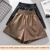 Ženske pu kožne hlače visokog struka A-hlače, modne ležerne cipele, jesen, zima, odjeća za van