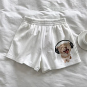 Y2K Široke ženske kratke hlače visokog struka Zvjezdane zabavne mačiće Ljeto Harajuku modne sportske trenirke Y2K odjeća