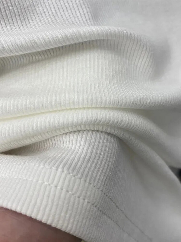 Ženske majice s kratkim rukavima s navojem, novo ljeto 2023., jednobojna, tanka, elastična, ženska majica s dugim rukavima na povlačenje