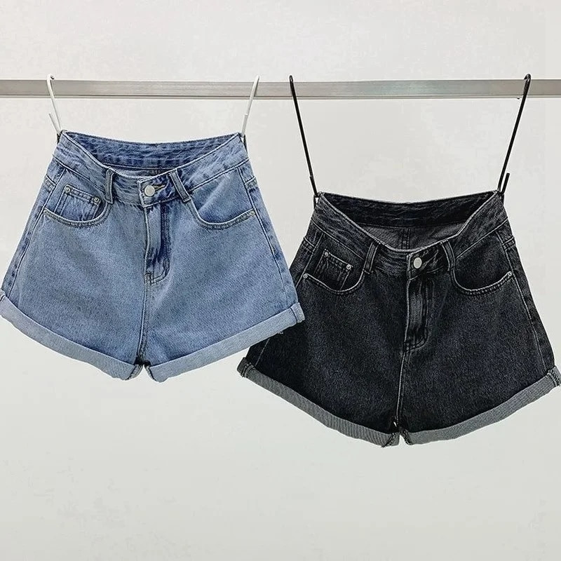 Σορτς Γυναικεία τζιν Vintage Summer Basic Απλό All-match Hot Sale Ψηλόμεσο Ελεύθερο Ulzzang Γυναικεία Streetwear Chic Classic Ins