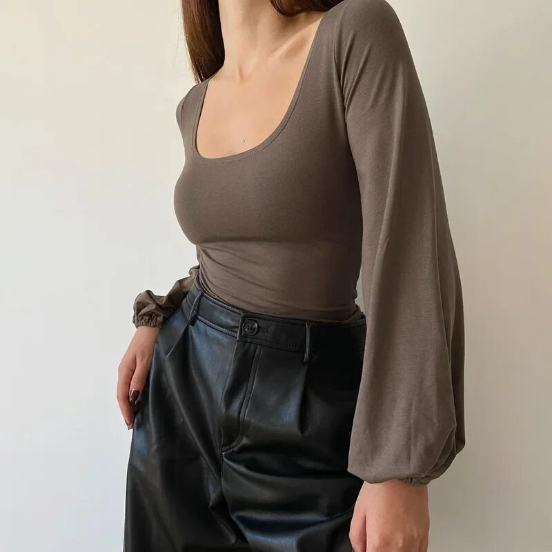 Crop Top Δερμάτινο Top Mesh Patchwork Cropped Tops Μπλουζάκι με φανάρι Λεπτό κορσέ Μπλουζάκια με τετράγωνο γιακά γοτθικά μπλουζάκια Vintage μπλουζάκια