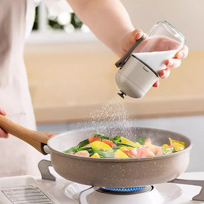 „Onlycook Glass Uniform Control“ Pipirai Druska Prieskoniai Cukraus Prieskoniai Butelis Presavimo Talpykla Sandėliavimas BBQ Pagardų Indelis