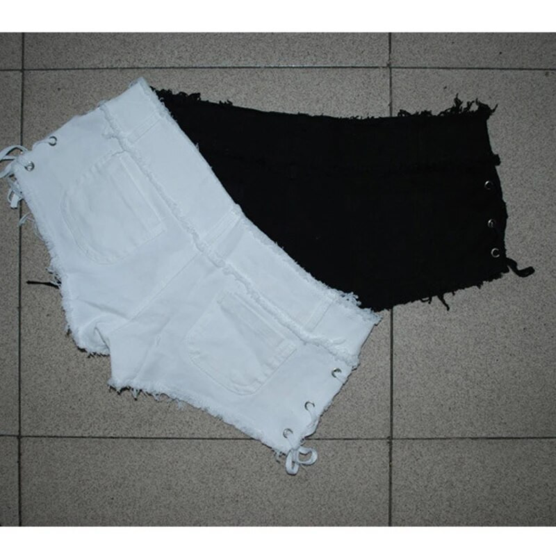 Секси дамски пискюли с ниска талия Горещи къси секси дънкови панталони Секси дънкови шорти Сладко микро мини късо клубно облекло Модно облекло F26