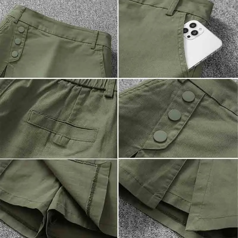 Дънкови къси панталони Дамски едноцветни летни секси Hotsweet ретро американски стил с висока талия Chic Designed Streetwear Hip Hop Young Bottoms