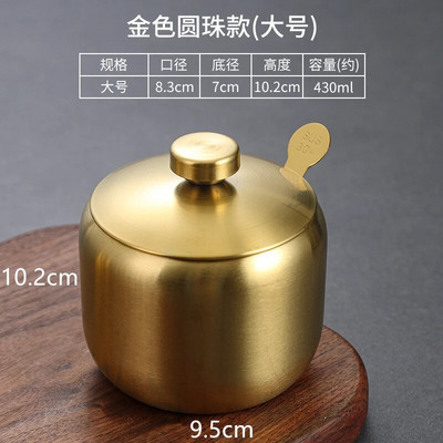 Buitiniai nerūdijančio plieno prieskonių stiklainiai korėjietiško stiliaus prieskonių puodo prieskonių talpykla su dangteliu Druskos organizatorius Virtuvės įrankiai