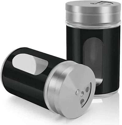 2PCS/SET Kompaktni dozator začina od nehrđajućeg čelika, višenamjenska posuda za kuhanje, roštilj, papar, sol i začini.