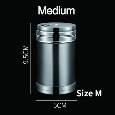 JJYY Шейкър за сол и захар, въртящ се капак, многофункционална кухненска джаджа от неръждаема стомана, блендер за подправки, черен пипер, буркан за подправки