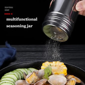 2 kom. posuda za začine s okretnim poklopcem od nehrđajućeg čelika sol šećer papar posuda za papar višenamjenski kuhinjski alati