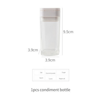 Kuhinja u kućanstvu Prozirna kutija za začine Staklenka Sol Papar Boca Raspršivač za začine Spremnik za pohranu Umak od kumina Stalak za bocu
