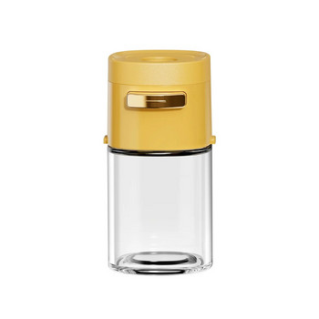 Стъклен дозатор за подправки Количествена солница Устойчива на висока температура Запечатана стъклена бутилка Контейнер за подправки за пипер