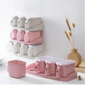 Set kutija za začine Kuhinjski pribor za kućanstvo Set plastičnih staklenki za začine Boca za začine Limenke za sol Zdjela za šećer