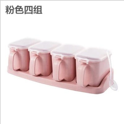 Set kutija za začine Kuhinjski pribor za kućanstvo Set plastičnih staklenki za začine Boca za začine Limenke za sol Zdjela za šećer