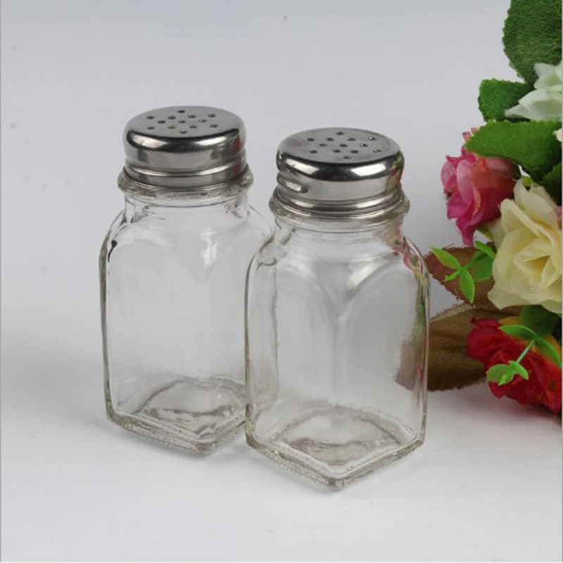 1kom staklena boca za začine Crno-bijela posuda za sol i papar Kuhinjska boca za začine Boca za pohranu Alati za začine