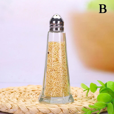 Mažas mini, skirtas piknikui kepsninėje lauko kepsninėje. Druskos ir pipirų stiklinis butelis prieskonių butelis Virtuvės reikmenys Druskos indelių plaktuvas