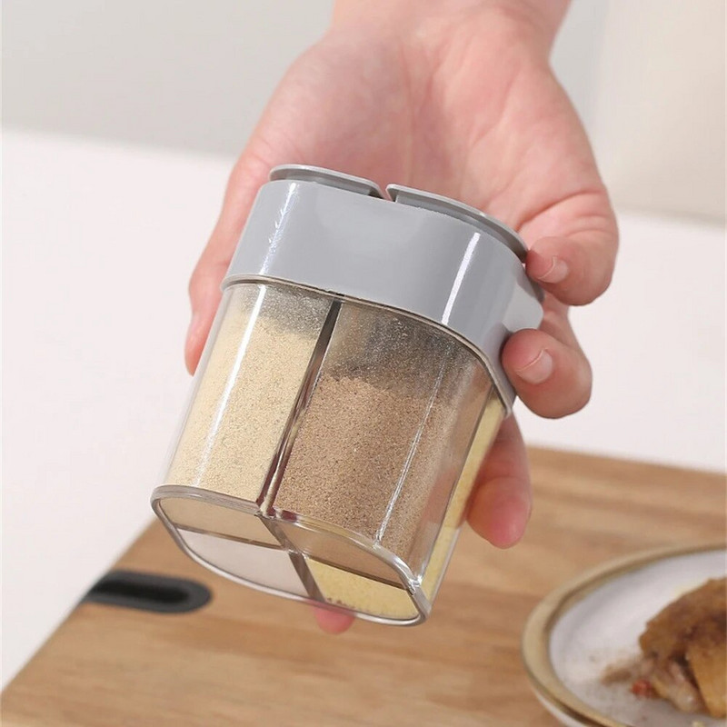 Virtuvės prietaisų rinkiniai Lauko stovyklavietė su besisukančiu dangčiu Prieskonių skardinė Virtuvės prieskonių indelis Druska Sezamas Kietas Lauko Stovyklavietė