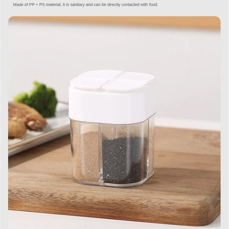 Virtuvės prietaisų rinkiniai Lauko stovyklavietė su besisukančiu dangčiu Prieskonių skardinė Virtuvės prieskonių indelis Druska Sezamas Kietas Lauko Stovyklavietė