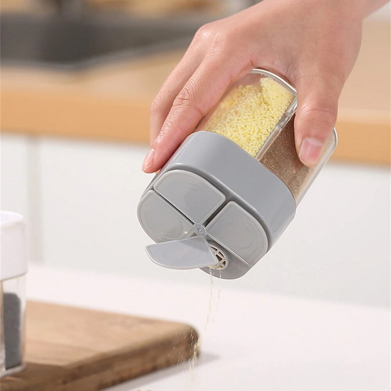 Virtuvės prietaisų rinkiniai Lauko stovyklavietė su besisukančiu dangčiu Prieskonių skardinė Virtuvės prieskonių indelis Druska Sezamas Kietas Lauko Stovyklavietė