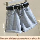 Suvised naised, kõrge vöökohaga, õhuke istuvus, mitmekülgsed avara säärega üliõpilaspüksid, jalgevahega Trendikad lühikesed püksid, puuvillane materjal