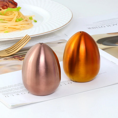 1/2 KOM Shaker u obliku jaja od nehrđajućeg čelika Salt Spice Pepper Shaker Kreativni kuhinjski dodaci
