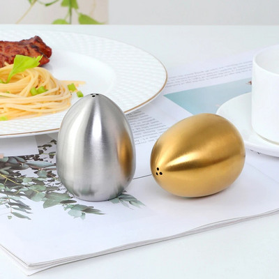 1/2 KOM Shaker u obliku jaja od nehrđajućeg čelika Salt Spice Pepper Shaker Kreativni kuhinjski dodaci