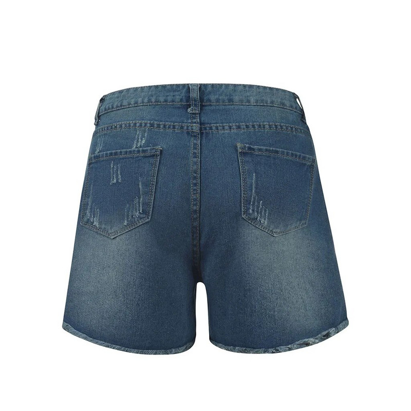 Pantaloni de damă de vară Blugi de culoare pură Pantaloni scurți din denim Fft fără găuri Blugi din denim în stil vechi rupti Pantalones De Mujer Джинсы Женский