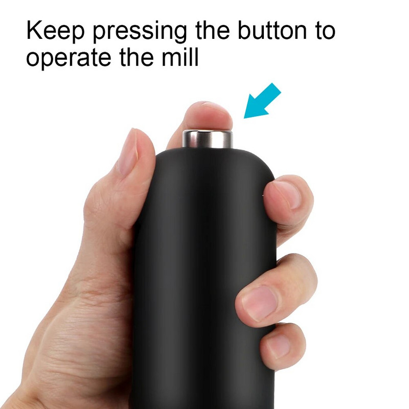 Prieskonių malūnėlis virtuvės įrankiai Elektrinis automatinis pipirų druskos malimo prieskonių butelis su LED lempute