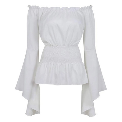 Renesansna bluza Seljačke žene Košulja s otvorenim rukavima Boho Steampunk Pirat Srednjovjekovni kostim za kosplej Vintage gornji dio korzeta