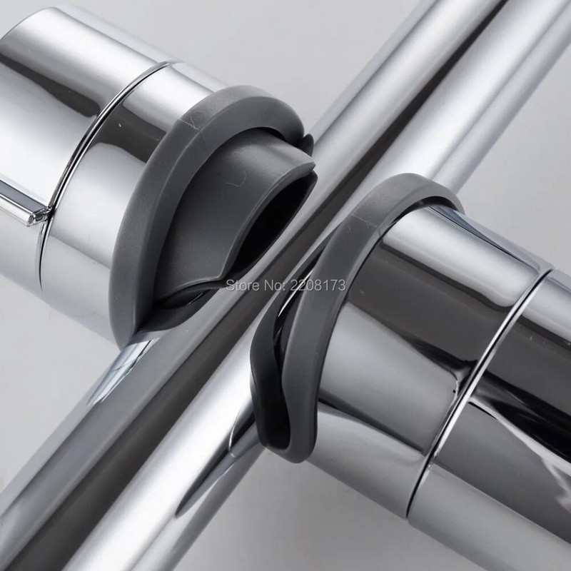Accesorii pentru baie Universal 18~25mm ABS din plastic Duș șină de duș Suport bară Suport clemă reglabil Suport de înlocuire
