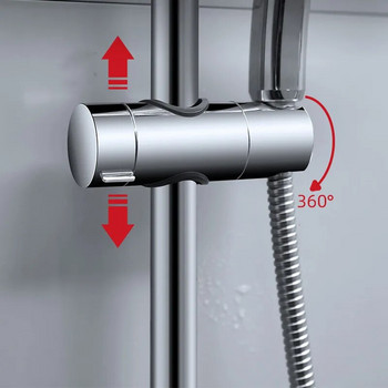 Универсален държач за душ глава, регулируем 18~25 mm ABS хромиран държач за душ релса Аксесоари за баня Скоби за монтаж на душ