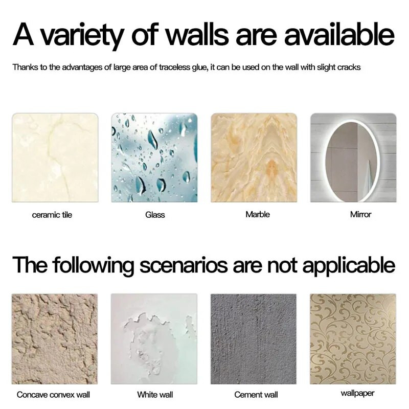 Univerzalni ručni čvrsti držač za tuš s usisnom čašom, ručna podesiva kupaonska tuš glava, fiksni stalak bez čavlića, tuš glava