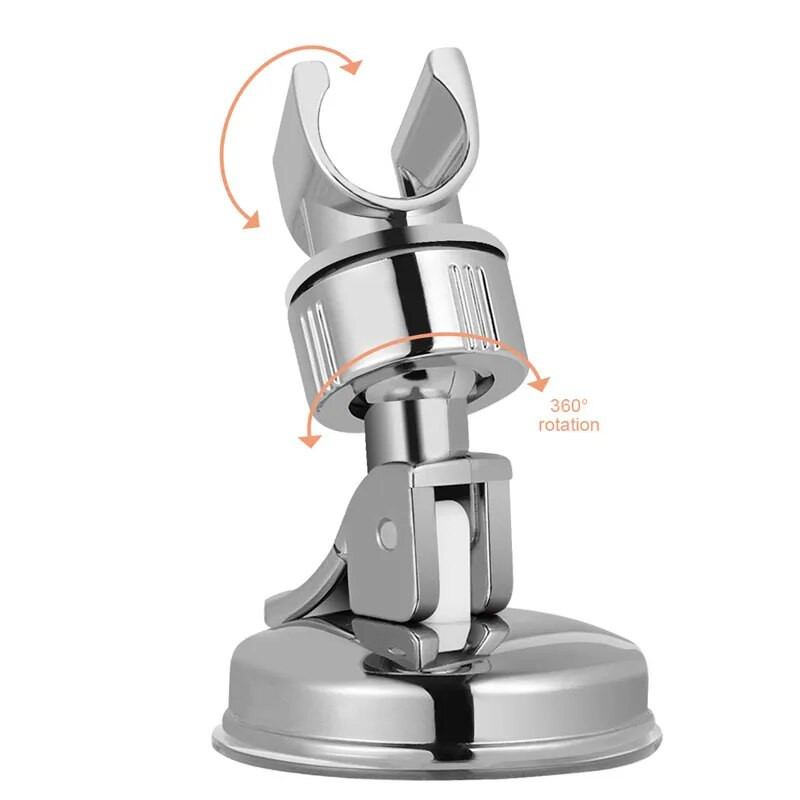 Univerzalni ručni čvrsti držač za tuš s usisnom čašom, ručna podesiva kupaonska tuš glava, fiksni stalak bez čavlića, tuš glava