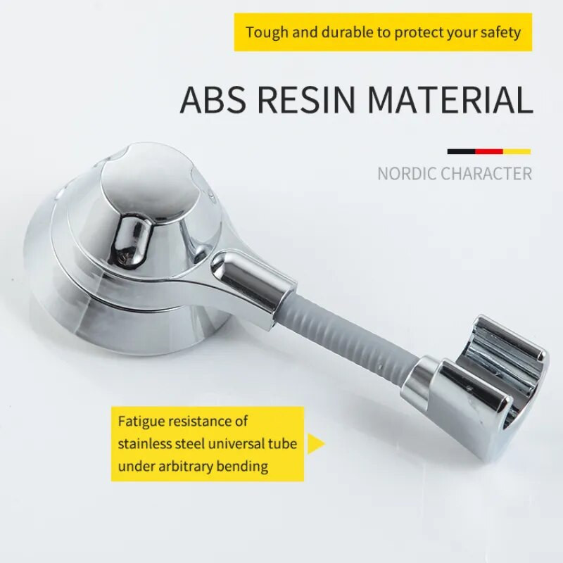 Siurbimo puodelio dušo laikiklis Reguliuojamas dušo galvutės laikiklio antgalis Rankinis laikiklis Be smūgio kelių kampų besisukantis dušo laikiklis
