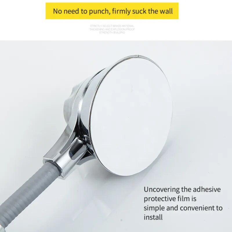 Siurbimo puodelio dušo laikiklis Reguliuojamas dušo galvutės laikiklio antgalis Rankinis laikiklis Be smūgio kelių kampų besisukantis dušo laikiklis