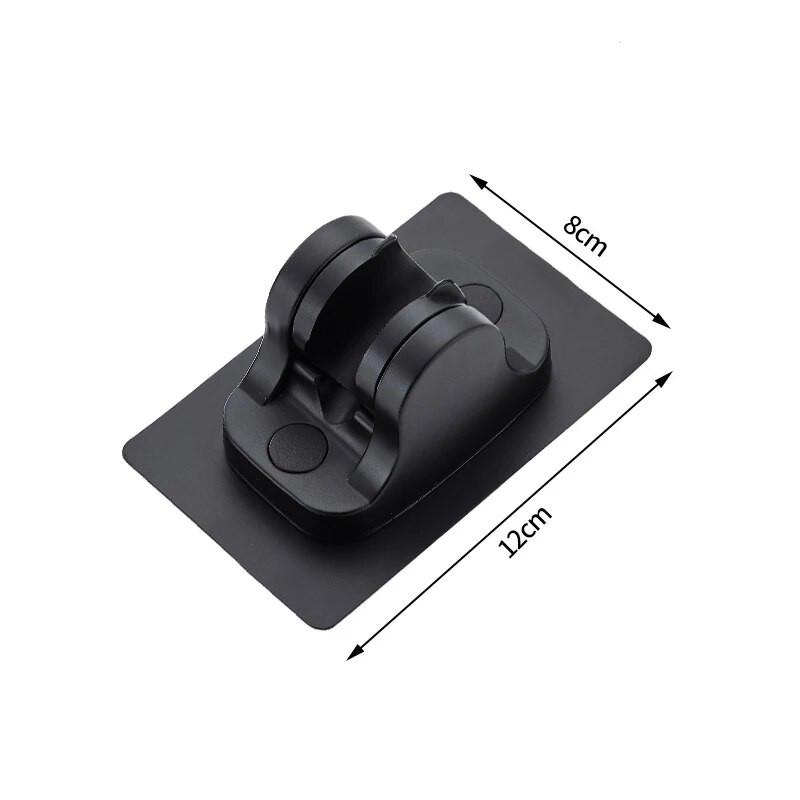 Nosači držača glave tuša Crna vakuumska čašica Zidni nosač Podesiva potpora za kupaonski pribor bez stalka za bušilicu Kada