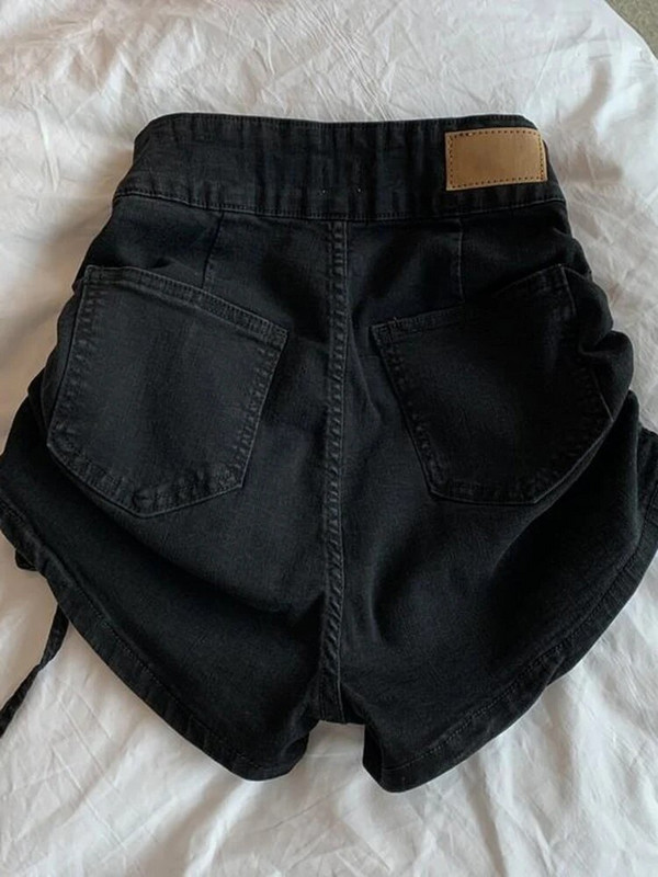 Zoki Sexy Shirring uske traper kratke hlače Ženske modne korejske ležerne kratke hlače s visokim strukom Ljetne kratke hlače s dugmadima Harajuku kratke hlače Novo
