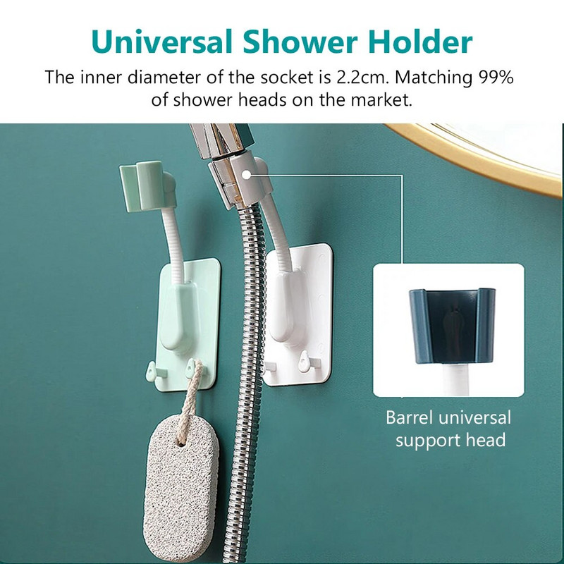 1kom 360° podesiv s kukama Vakumska čašica Univerzalni dodaci Samoljepljivi držač za glavu tuša Nosač za zidnu montažu za kupaonicu