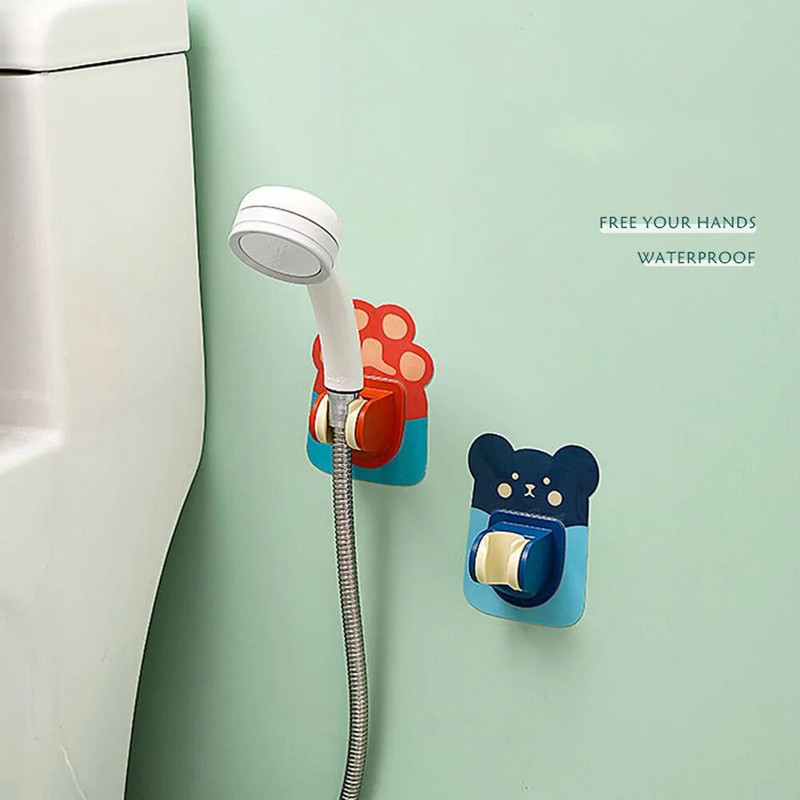 Crtani držač za tuš Podesiva univerzalna samoljepljiva baza Kupaonski pribor Pasta koja ne ostavlja trag