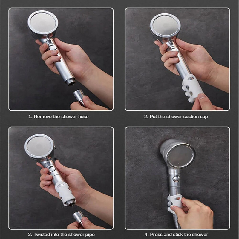 Silikonski držač glave tuša Izdržljiv za višekratnu upotrebu, uklonjivi tuš, ručni zidni nosač, držač za tuširanje, kupaonski pribor