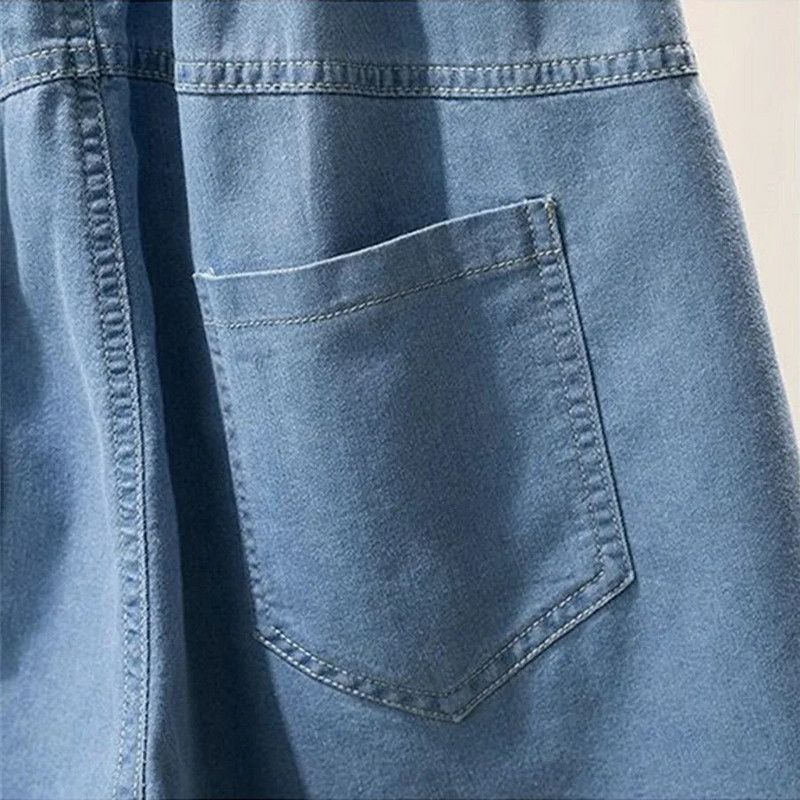 Nedideli 4xl siuvinėti šortai Baggy Jeans Moteriški suvarstomi Pantalones Cortos elastingi aukštu juosmeniu plačiomis kojomis džinsinės kelnės Vaquero Short