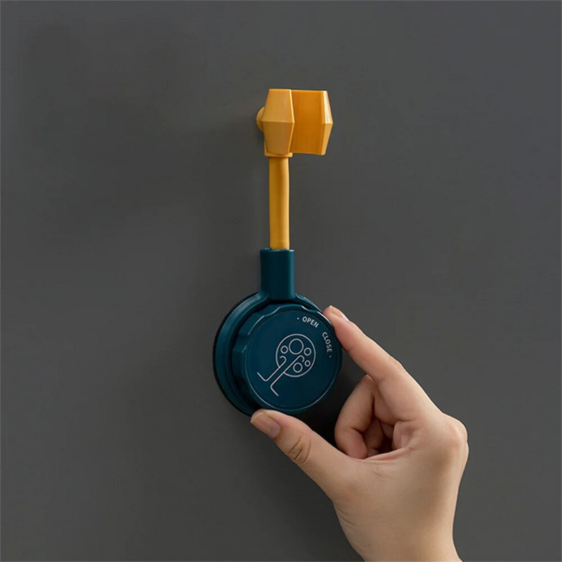 1vnt 360° universalus dušo galvutės laikiklis Reguliuojamas lipnus dušo galvutės laikiklis be smūgio Sieninis stovas SPA vonios kambarys