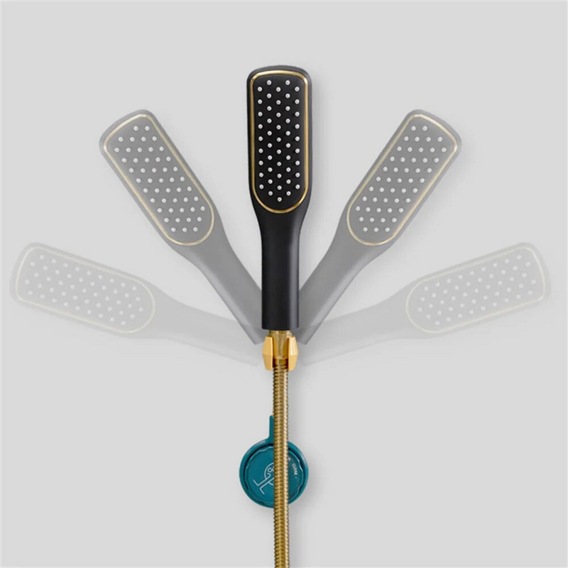 1vnt 360° universalus dušo galvutės laikiklis Reguliuojamas lipnus dušo galvutės laikiklis be smūgio Sieninis stovas SPA vonios kambarys