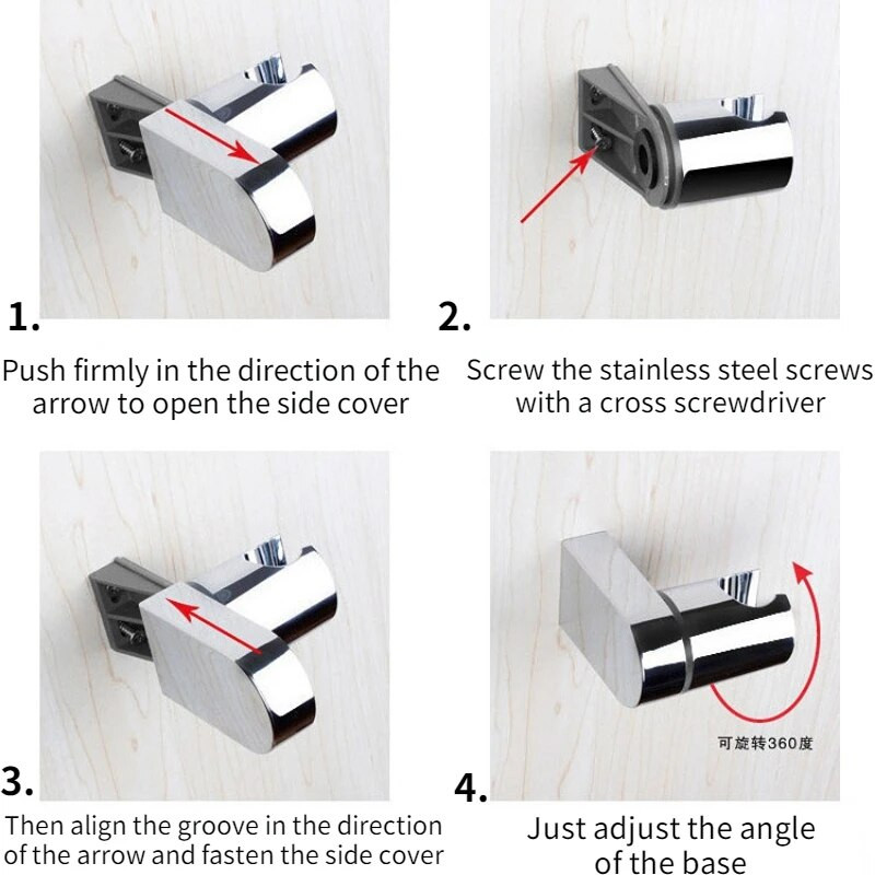 1 db állítható ABS króm kézi zuhanytartó konzol sínes konzol csúszó fali rögzítő fejhez