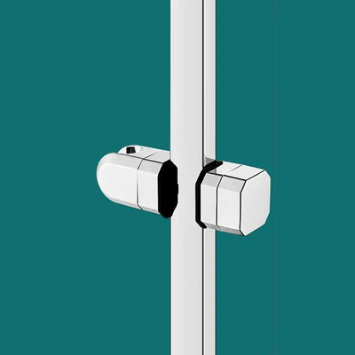 Mat crna kupaonska galanterija Univerzalni 18~25 mm ABS plastični držač šipke za klizne šine za tuširanje Podesivi držač stezaljke
