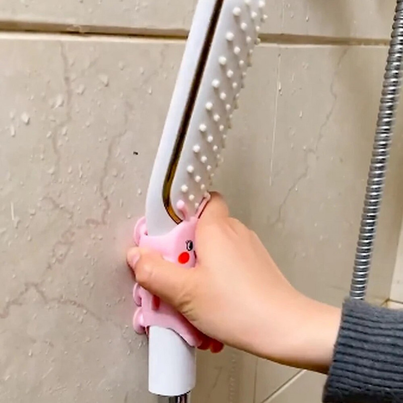 Silikonski nosač za tuš Podesivi nosač Silikonski premjestivi zidni nosač za usisnu čašicu Prijenosni držač za tuš Montažni nosač