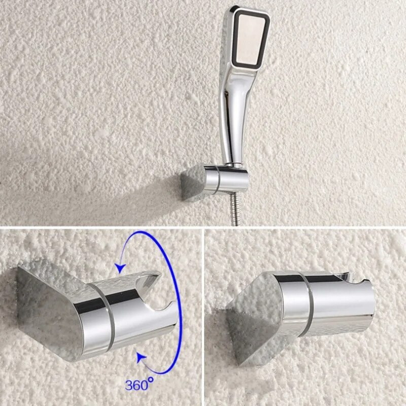 ABS állítható kézi zuhanytartó konzol falra szerelhető csaptelep sprinkler rögzítő talp permetezőfej állvány fürdőszobai kiegészítők