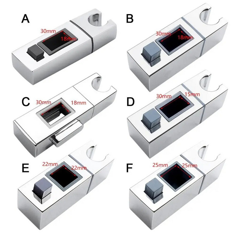 Rotirajući držač glave tuša Podesivi zamjenski nosač usponske šine Kvadratna cijev Kupaonska klizna polica